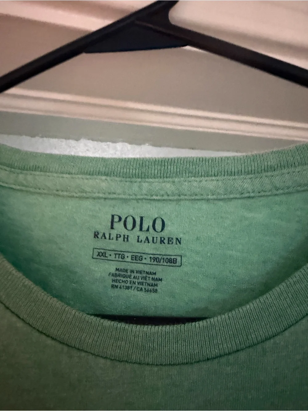 Polo by Ralph Lauren Green Heather Crewneck with Pink Pony